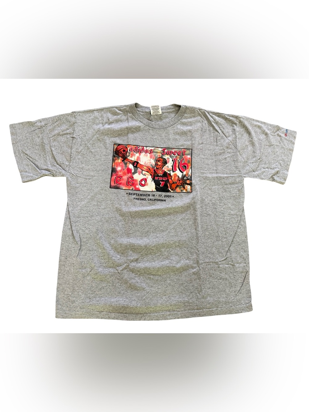 Vintage 2000 Adidas Sweet 16 EBO Basketball T Shirt XL Y2K Rare